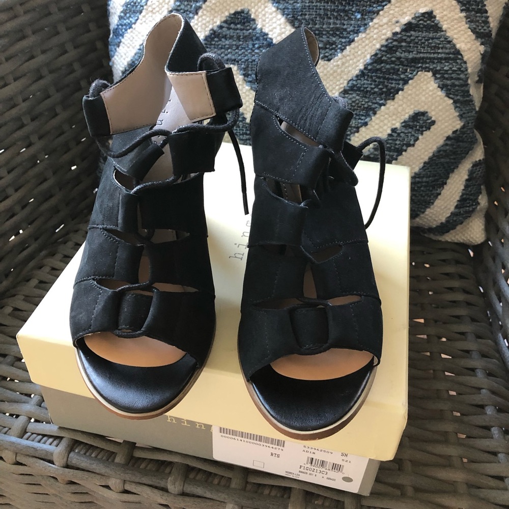 Hinge Open toe lace up bootie